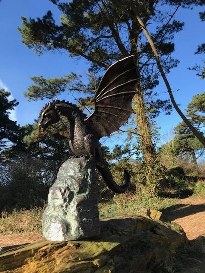 Fine Cast Solid Bronze Fountain Dragon Sculpture