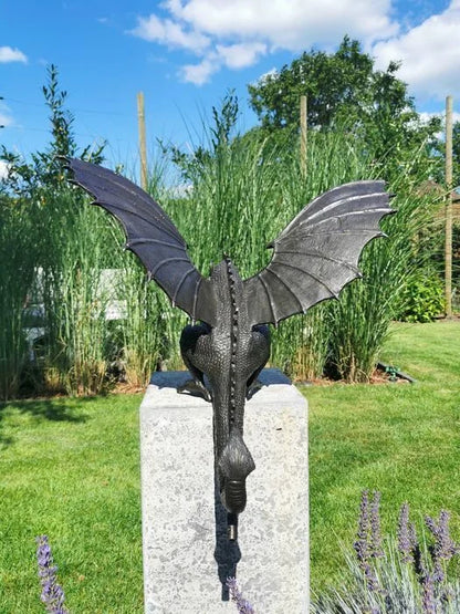 Fine Cast Solid Bronze Fountain Dragon Sculpture